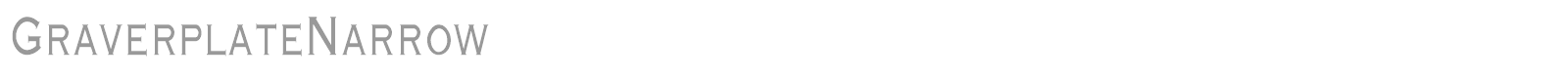 GraverplateNarrow font preview